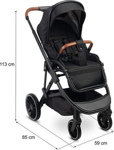 Karrocë për fëmijë Caretero Ratio, e zezë