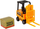 Lodër forklift me fërkim, plastike, portokalli