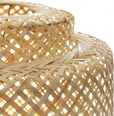 Lampë varëse Atmosphera Liby, bambu 40 cm, stil natyral