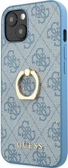 Mbulesë telefoni Guess GUHCP13S4GMRBL për iPhone 13 mini 5.4\", me unazë, blu