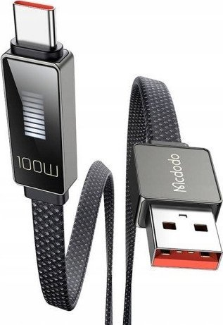 Kabllo karikimi Mcdodo USB në USB-C, 100W 6A, 1m, e zezë