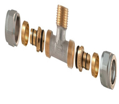Tee metalike TDM BRASS 1460, 16mm, 1/2", bronzi
