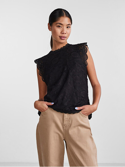 Bluzë Pieces PCOLLINE Regular Fit 17120454, e zezë