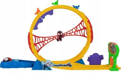 Pistë gare Marvel Spidey Amazing Friends Super Loop Track, 71 cm, makinë Spider Man, shumëngjyrëshe