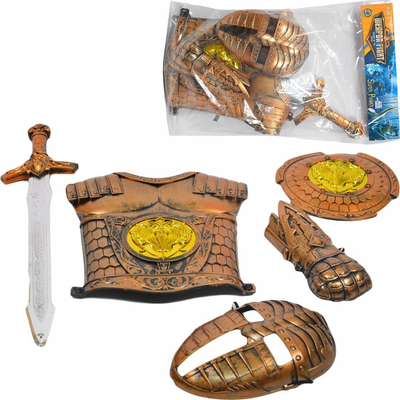 Set lodër kalorësi Knight Set 112860, shpatë edhe armaturë, plastikë, bronx