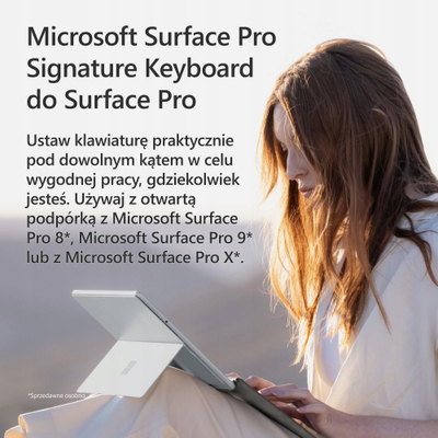 Tastierë Microsoft Surface Pro 11 Keyboard, me hapësirë për pen, me ndriçim, e zezë
