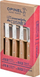 Set thika kuzhine Opinel Natural 4 Essentials, çelik inoks, doreza dru ahu, ngjyrë natyrale