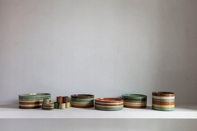 Set pjata buke Revol Caractere, 4 copë, porcelan, shumëngjyrëshe