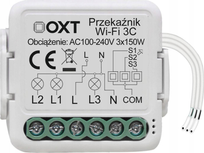 Реле модул OXT Mini, 3 кола, WiFi, TUYA