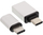 Adapter USB InLine 35809, USB C në microUSB, USB C në USB A, i bardhë