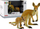 Set figurina kafshësh Kangaroo Figures With Young, kangur me të vogël, shumëngjyrësh