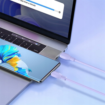 Kabllo USB C në USB C Baseus Pudding, 2m, 100W, vjollcë