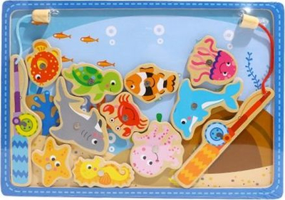 Loja druri peshkimi 300273 Fishing Game, puzzle magnetik, 30 x 22 cm, shumëngjyrëshe