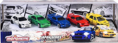 Pako dhuratë vetura lodër Majorette Japan Series, 5 copë, shkallë 1:64, shumëngjyrëshe