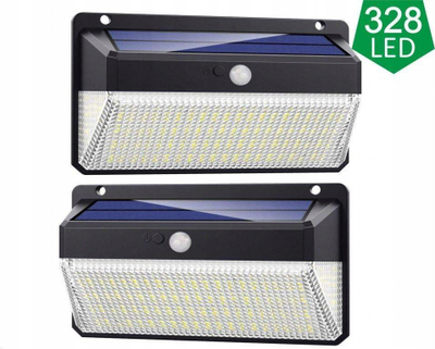 Llambë murale solare Viking M328 SET, 328 LED, sensor lëvizjeje, e zezë