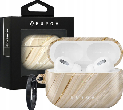 Kapak mbrojtës për AirPods Pro 2 Full Glam, bezhë