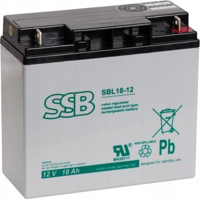 Bateri SSB SBL, 18Ah, 12V, e zezë