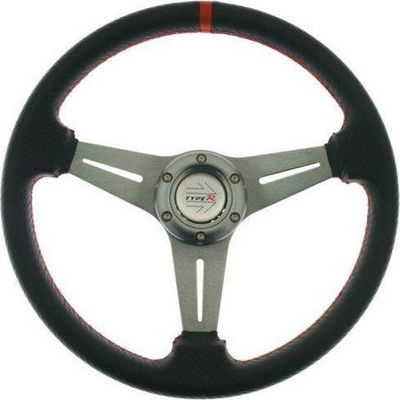 Timon sportiv MTuning Steering Wheel Pro 350mm, offset 20mm, karbon i kuq