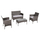 Set kopshti lounge 4-pjesësh Stasia (HM6089.02), gri/ bezhë