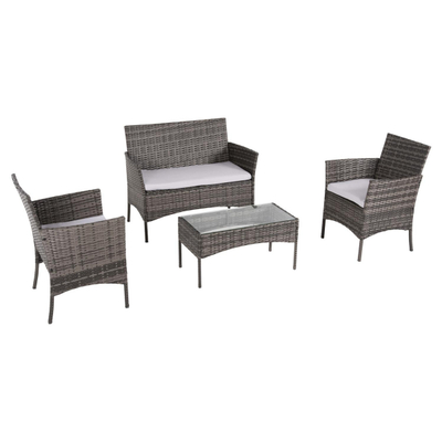 Set kopshti lounge 4-pjesësh Stasia (HM6089.02), gri/ bezhë