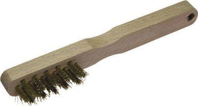 Furçë dore Wolfcraft 3-Row Hand Brush WF2725000, 200mm, tela bronzi, dru i natyrshëm