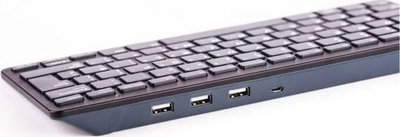 Tastierë Raspberry Pi Keyboard, QWERTZ gjermane, me hub USB, e zezë