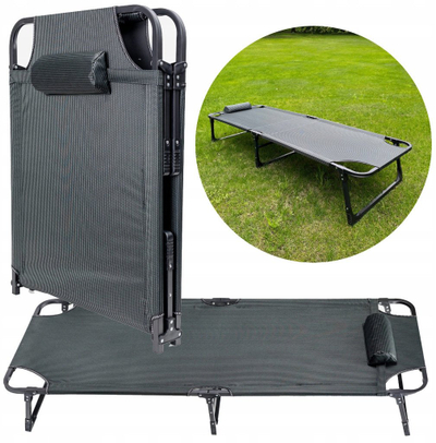 Shtrat kampingu Platinet 600D Oxford, i palosshëm, 185x65x30 cm, i gjelbër