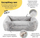 Shtrat për qen Best Friends by Sheri Soothe & Snooze Lounge Lux, me memory foam, madhësia Small, gri