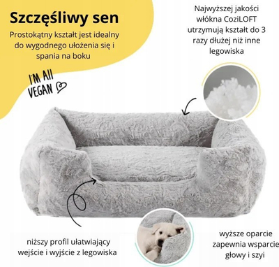 Shtrat për qen Best Friends by Sheri Soothe & Snooze Lounge Lux, me memory foam, madhësia Small, gri