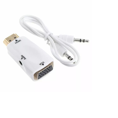 Adapter HDMI në VGA RoGer, me audio, i bardhë