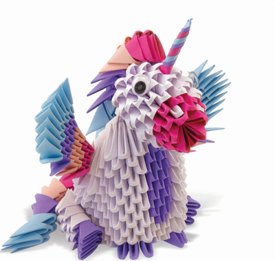 Set origami Creagami Unicorn, 3D, 578 copa, shumëngjyrësh