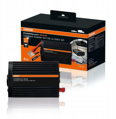 Invertor OSRAM OEINVU300 POWERinvert, 300W, 12V, gri