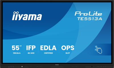 Ekran interaktiv Iiyama TE6513A B1AG, 65\", 4K Ultra HD, i zi