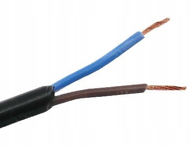 Kabllo elektrike Residential OMY, 1m, 2 x 0.75mm², e zezë