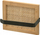 Mbajtës letre higjienike Wenko Allegre, bambu edhe çelik inox, 15 x 12 x 6.5 cm, ngjyrë druri edhe i zi