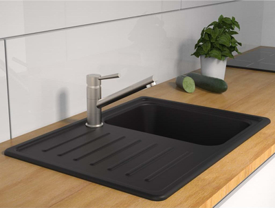 Rubinet kuzhine Schuette Cornwall SC79125, një levash, presion i lartë, inox mat
