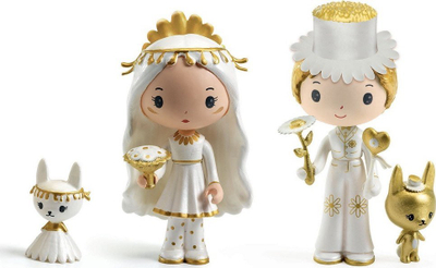 Figura lodër Djeco Tinyly Marguerite and Léopold, set figurash, 7.5 cm, shumëngjyrësh