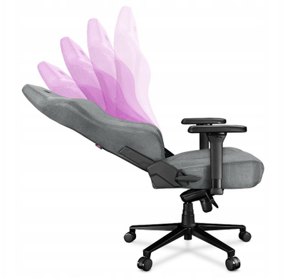Rrëshqitësa karrige gaming Yumisu 2054 Magnetic, set aksesorësh zëvendësues, gri e zezë