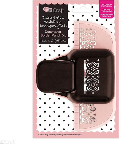 Grirës dekorativ për cepa letre DPCraft Lace XL, 6.3 cm, rozë