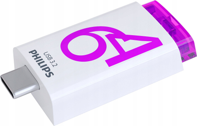 USB Philips Click, 64GB, USB 3.2, USB C, gri