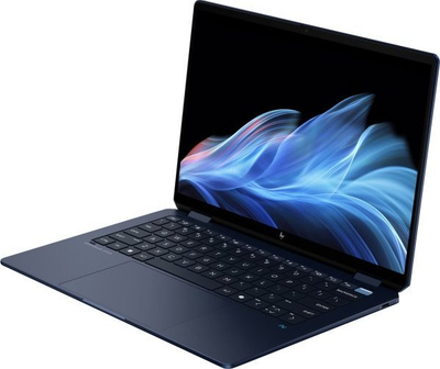 Laptop 2 në 1 HP OmniBook Ultra Flip x360 14-fh0053ny, Intel Core Ultra 5, 14" OLED 2.8K me prekje, 16GB RAM, 1TB SSD, blu