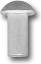 Nitë alumini me kokë të rrumbullakët, 6.0x10 mm, argjendi