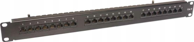 Patch panel C&C Partners Cat.6, 24xRJ45 UTP, 19" 1U, i zi