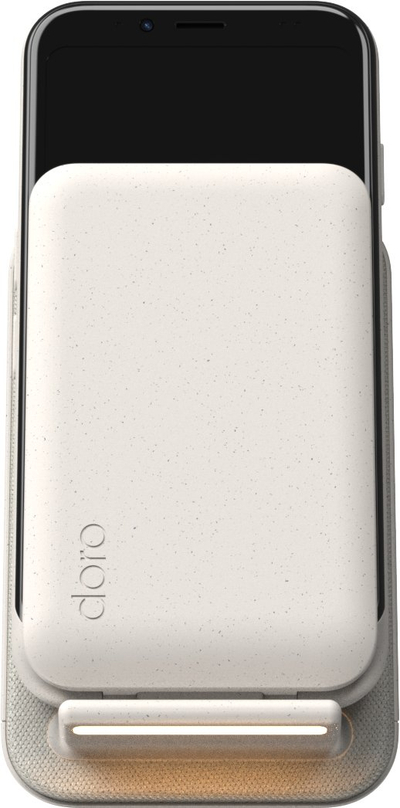 Karikues pa tela Doro Aurora Series, stand për telefon, i bardhë
