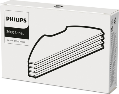 Leckë zëvendësuese Philips XV1430/00, për HomeRun 3000 Series Aqua, mikrofibër, e bardhë