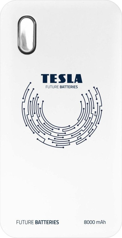Powerbank Tesla QI 10 Wireless, 8000mAh, karikim pa tela 5W, i bardhë