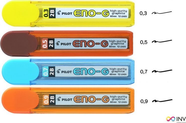 Refil lapsi mekanik Pilot Eno-G 0.5mm 4B, 12 copë