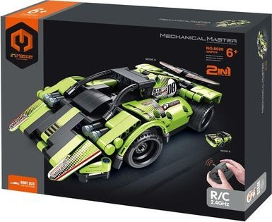 Lodër konstruktor IM.Master STEM Academy Mechanical Master, 335 copa, makinë sportive me komandë R/C 2 në 1, jeshile