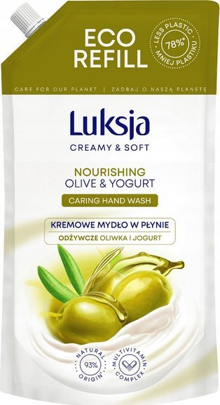 Sapun i lëngshëm Luksja Creamy, 900ml, vaj ulliri dhe kos