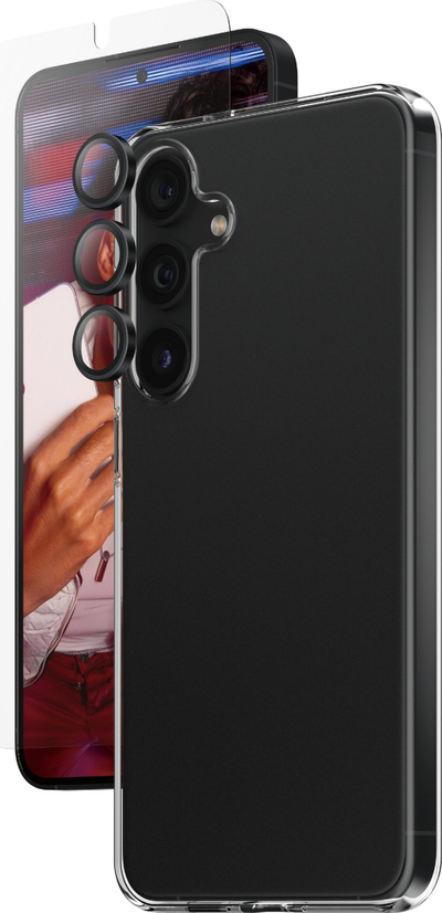 Set mbrojtës 3 në 1 PanzerGlass SAFE, për Samsung Galaxy S24+, xham mbrojtës dhe kuti TPU transparente